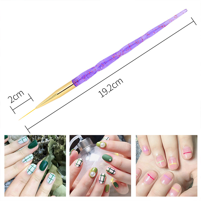 Acrylic Handle Nail liner brush 5